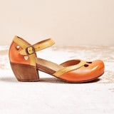 Summer Heeled Sandals for Women – Cut-Out Upper & Block Heel