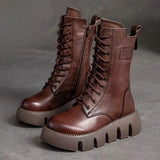 Lace-Up Platform Boots for Women - Image 1