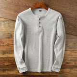 Long Sleeve Henley Shirt for Men - Image 3