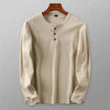 Long Sleeve Henley Shirt for Men - Image 1
