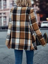 Checked Waterfall Cardigan for Women