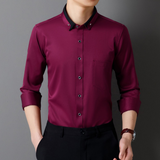 Contrast Collar Shirt for Men