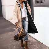 Double-Sided Parka Coat for Women