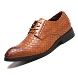 Embossed Lace-Up Dress Shoes for Men