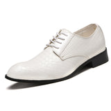 Embossed Lace-Up Dress Shoes for Men