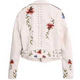 Embroidered Zip Jacket with Structured Finish for Women