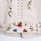 Embroidered Zip Jacket with Structured Finish for Women