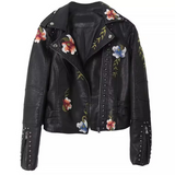 Embroidered Zip Jacket with Structured Finish for Women
