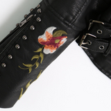 Embroidered Zip Jacket with Structured Finish for Women