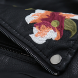 Embroidered Zip Jacket with Structured Finish for Women