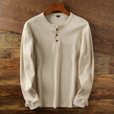 Long Sleeve Henley Shirt for Men - Image 2