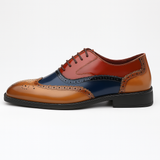 Glossy Wingtip Brogues for Men