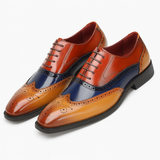 Glossy Wingtip Brogues for Men