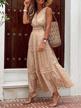 Lace Tiered Maxi Dress for Women