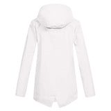 Impermeabile lungo con cappuccio per donna