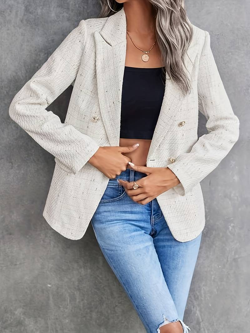 White Shaped Blazer for Women