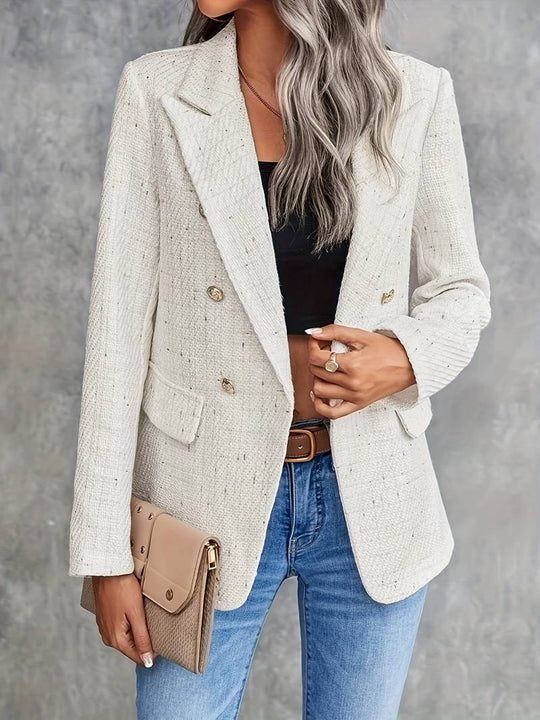White Shaped Blazer for Women