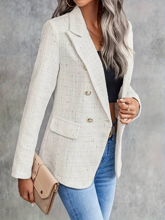 White Shaped Blazer for Women
