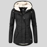 Hooded Fleece Lined Coat for Women - Image 2