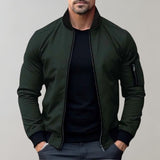 Chaqueta bomber de corte moderno con cremalleras para hombre