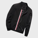 Chaqueta bomber de corte moderno con cremalleras para hombre