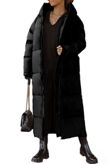 Quilted Puffer Coat with Hood for Women