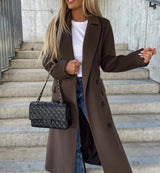 Double Breasted Long Coat for Women - Image 1