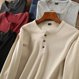 Long Sleeve Henley Shirt for Men - Image 12