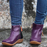 Ankle Boots for Women with Side Zip