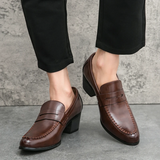 Slip-On Loafers with Stitched Detailing for Men