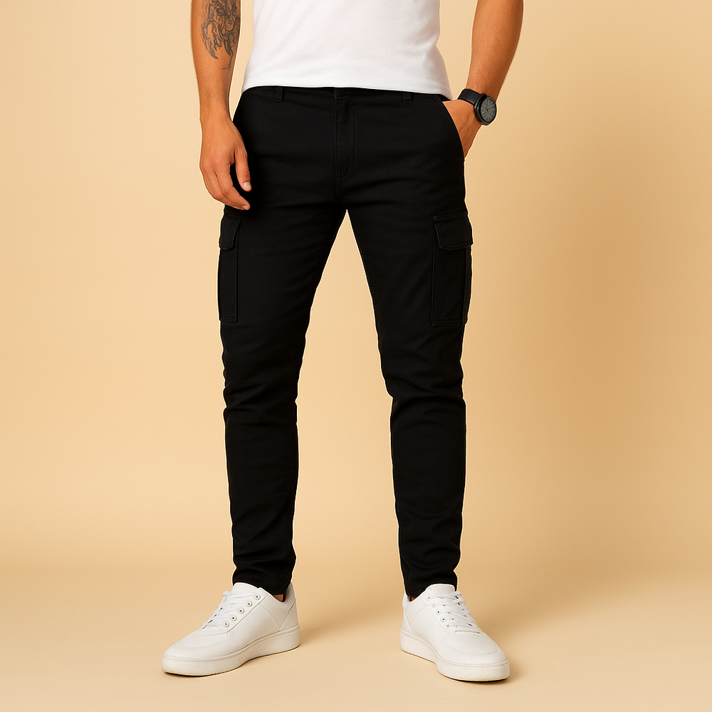 Men’s Cargo Pants – Narrow Cut with Multiple Pockets