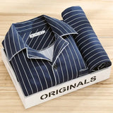 Striped Long Sleeve Pyjama Set for Men