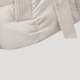 Kurtka damska ocieplana z paskiem do wiązania | Krótka odzież wierzchnia z kapturem