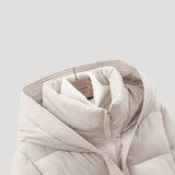 Kurtka damska ocieplana z paskiem do wiązania | Krótka odzież wierzchnia z kapturem