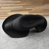 Woven Wide-Brim Panama Hat for Unisex