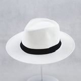 Woven Wide-Brim Panama Hat for Unisex