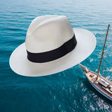 Woven Wide-Brim Panama Hat for Unisex