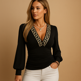 Long Sleeve Ruched Blouse for Women - Image 13