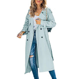 Double-Breasted Long Trench Coat for Women - Image 5