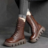 Lace-Up Platform Boots for Women - Image 2