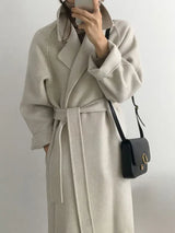 Belted Long Coat for Women - Image 3