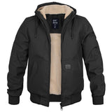Lined Hooded Bomber Jacket for Men - Image 1