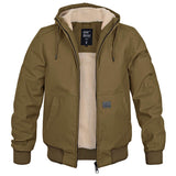 Lined Hooded Bomber Jacket for Men - Image 5