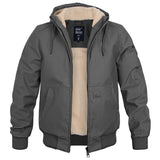 Lined Hooded Bomber Jacket for Men - Image 4