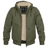 Lined Hooded Bomber Jacket for Men - Image 2