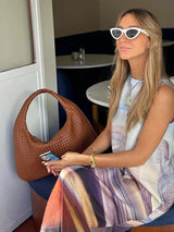 Image of Women's Woven Hobo Shoulder Bag