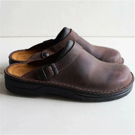 Slip-On Indoor Slippers with Textured Sole for Men