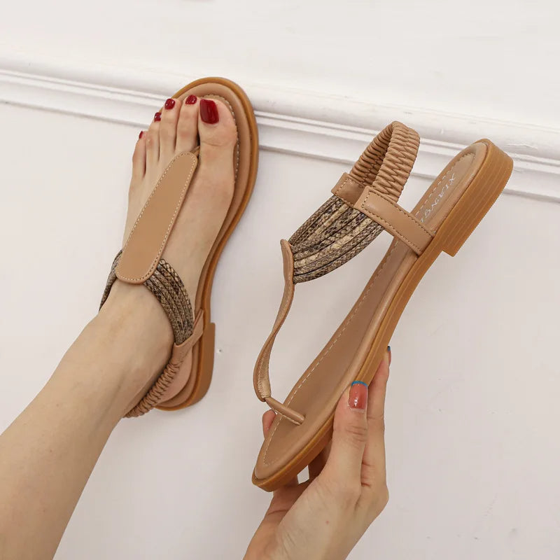 Braided Strap Flat Women Sandals for Summer