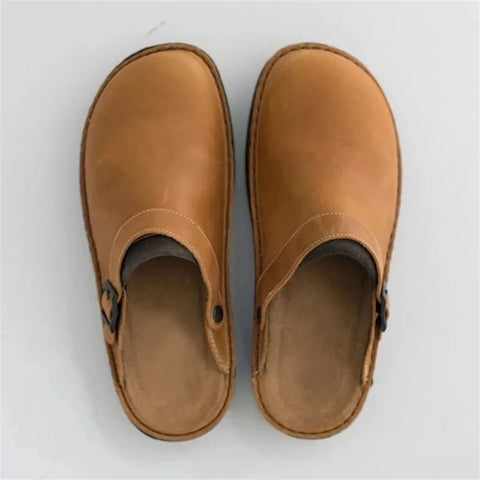 Slip-On Indoor Slippers with Textured Sole for Men