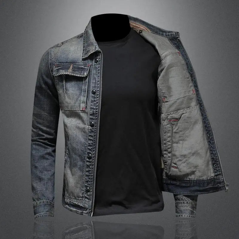 Faded Denim Jacket for Men